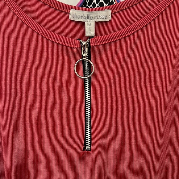 Charlotte Russe Medium M Bodysuit Burnt Orange Body Suit Tank - Picture 2 of 5